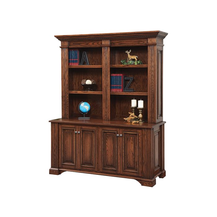 Lincoln Double Door Base & Bookshelf Hutch