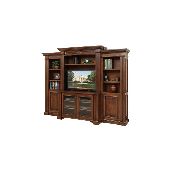 Lincoln 48" Entertainment with Side Bookcases