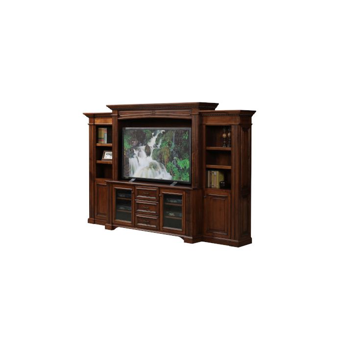 Lincoln 48" Entertainment with Side Bookcases