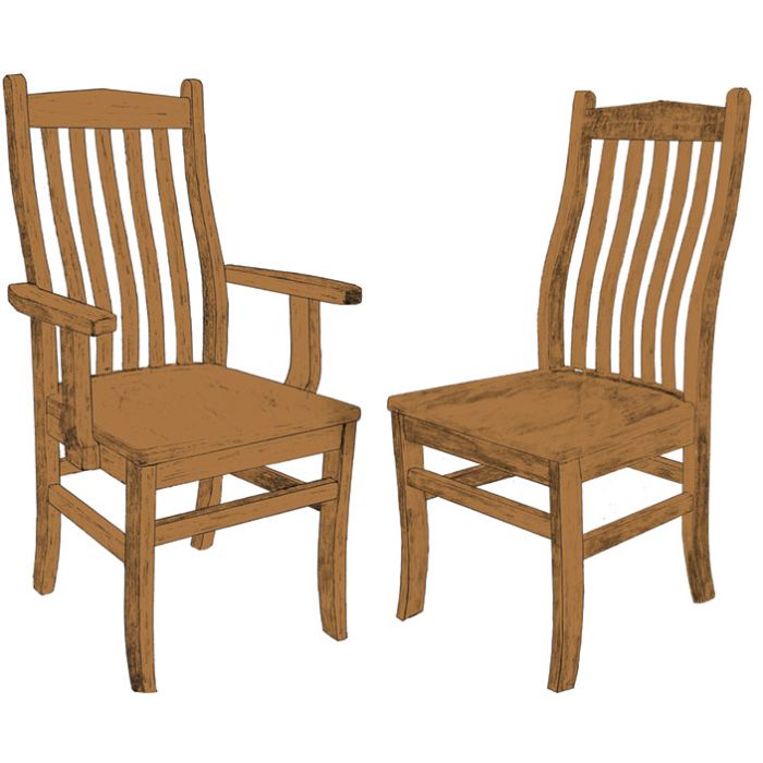 Lincoln Arm & Side Chair (Desk Chair option available)
