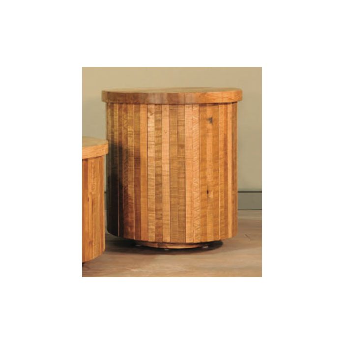 Live Edge End Table Round
