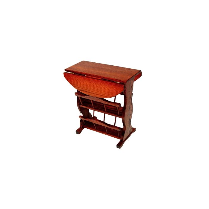 Double Magazine Rack with Drop Leaf