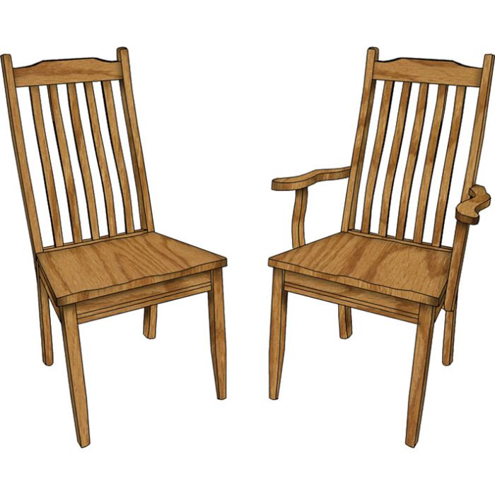 Michian Shaker Arm & Side Chair (Desk Chair option available)