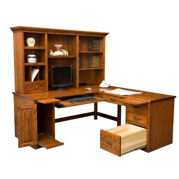 Mission Computer Desk with Return