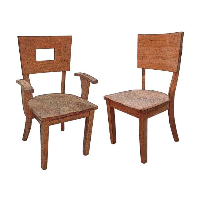 Moline Arm & Side Chair (Desk Chair option available)