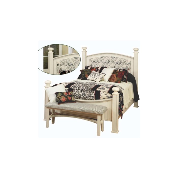 Myrtle Beach Bed w/ Fabric Headboard