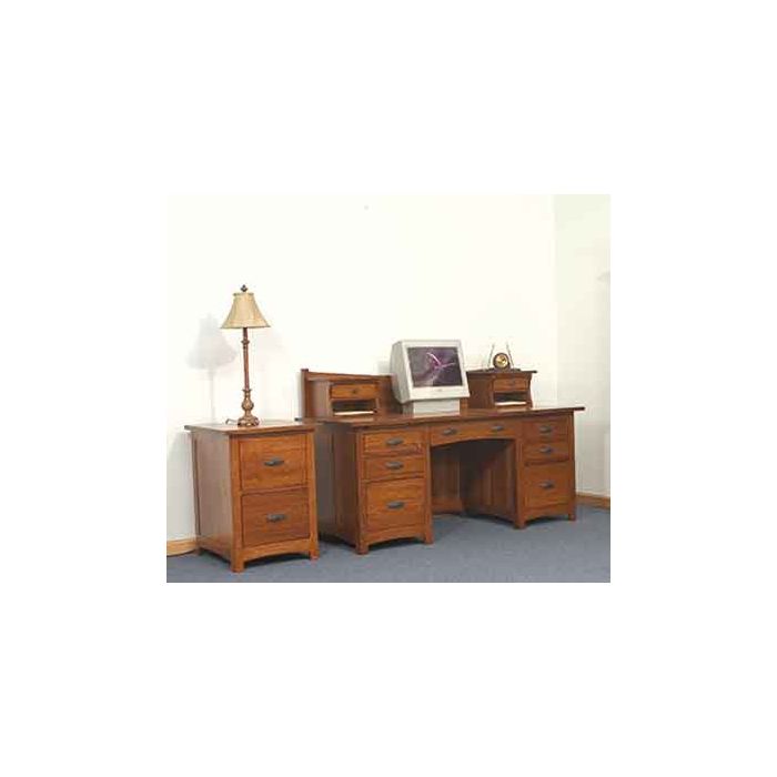 Oakwood Desk & File Cabinet