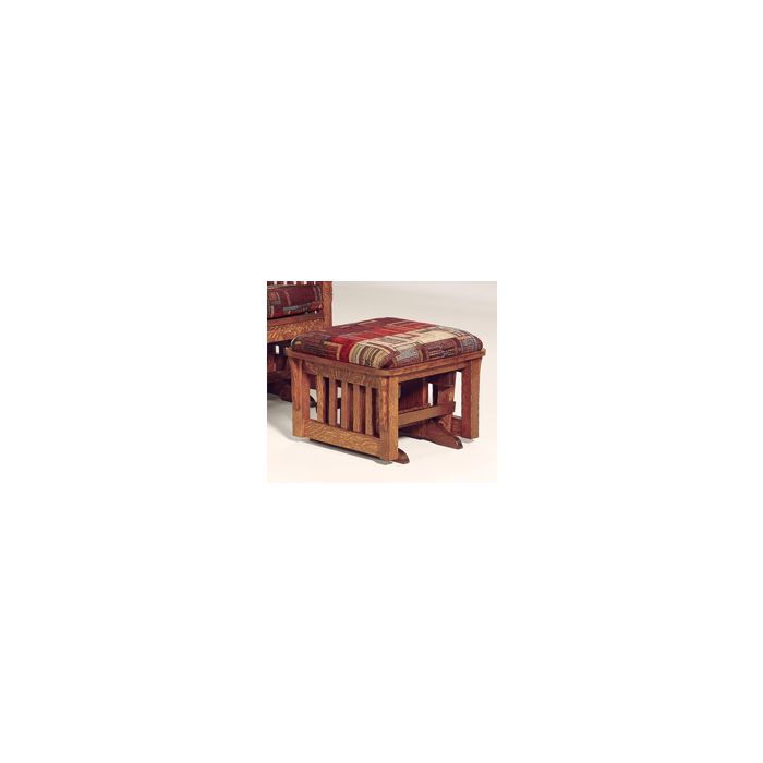 Bow Arm Glider Slat Ottoman 