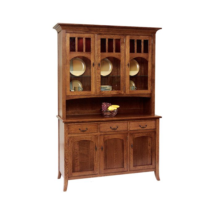 Old World 3-Door China Cabinet