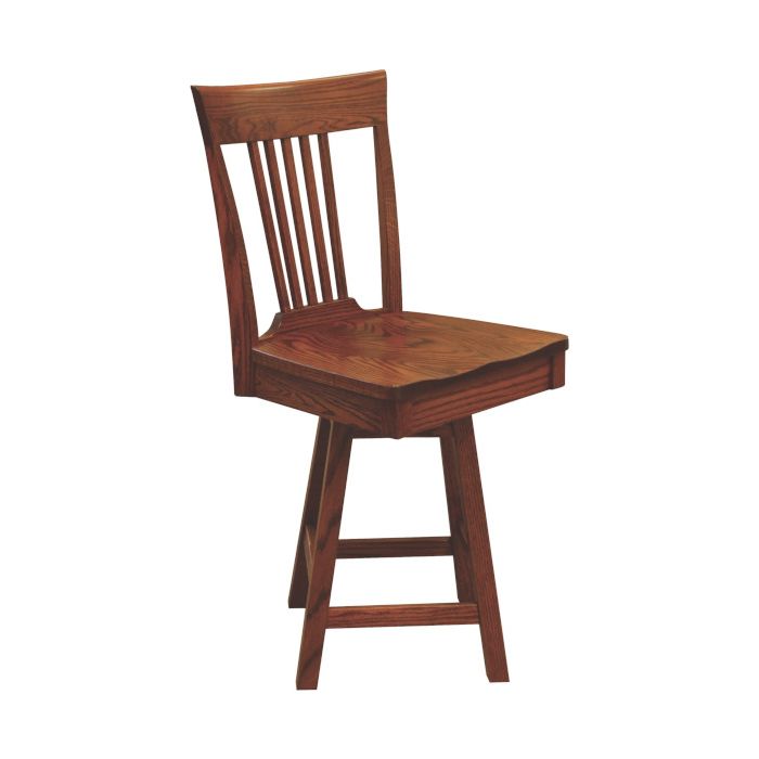 OW Shaker 5 Slat 24" Swivel Bar Chair