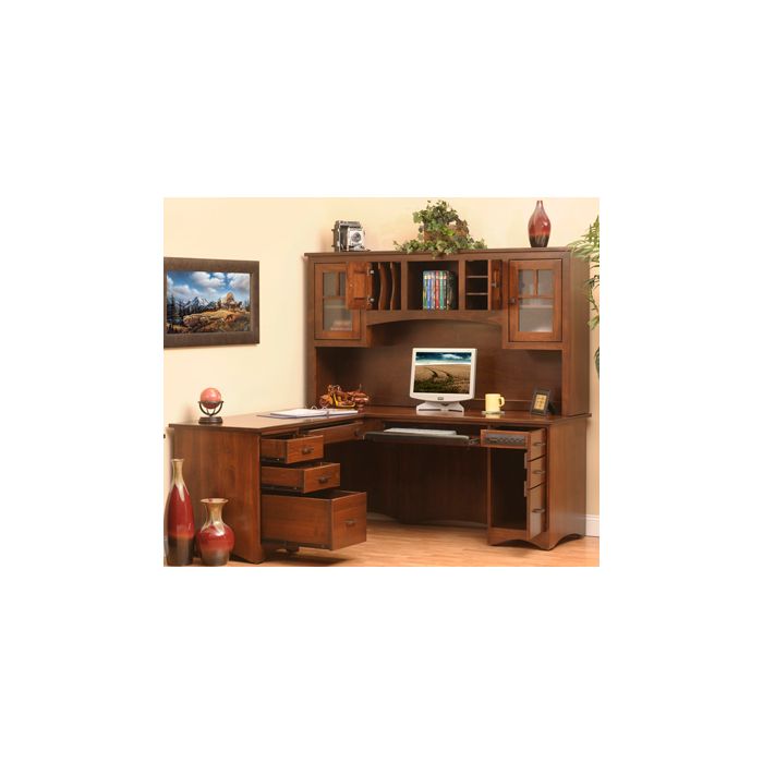 Prairie Mission L - Desk & Hutch