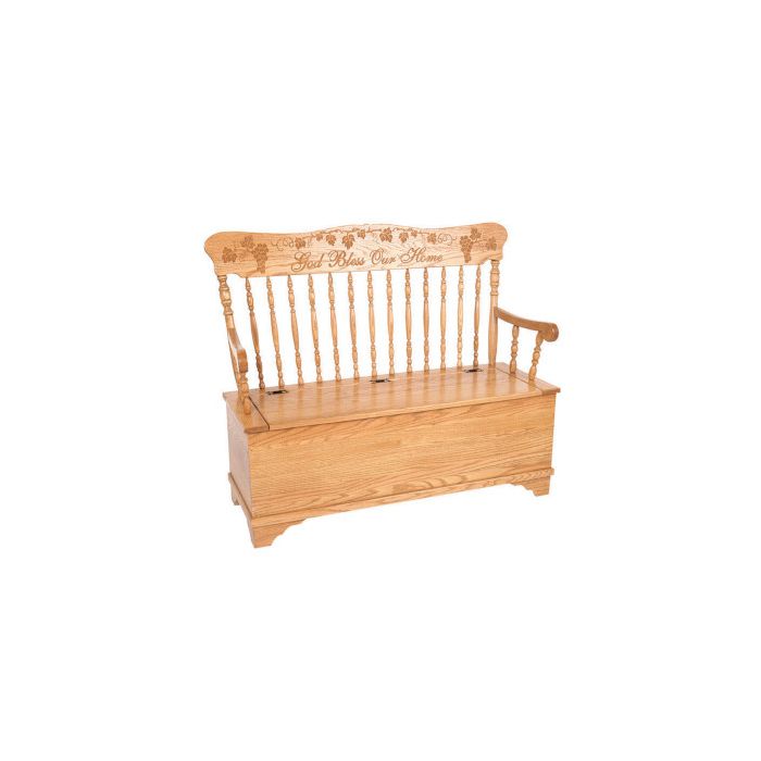 Pressback Storage Bench