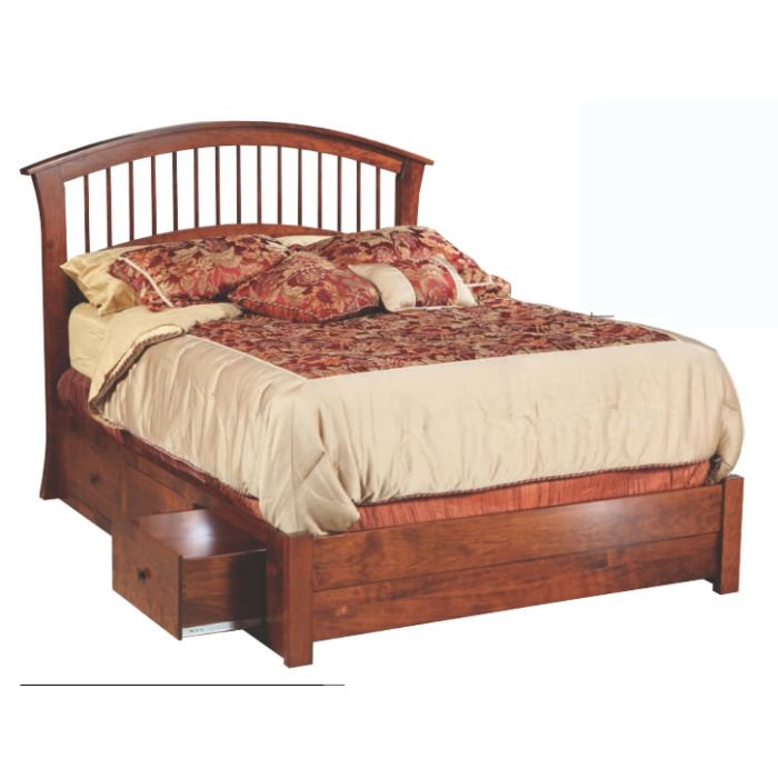 Richmond Bed w/ low footboard and Storage Rail