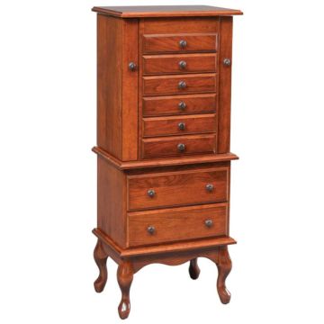 Split Queen Anne Jewelry Armoire