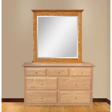 Dresser Mirror with Sliding Jewelry Wings