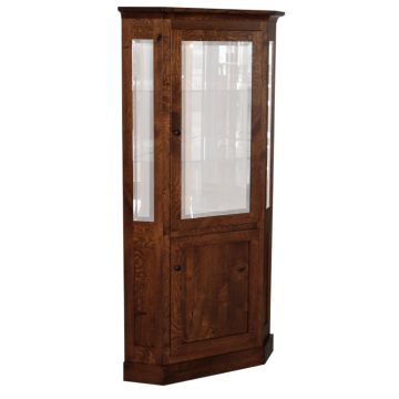 Corner Deluxe with Enclosed Base Curio