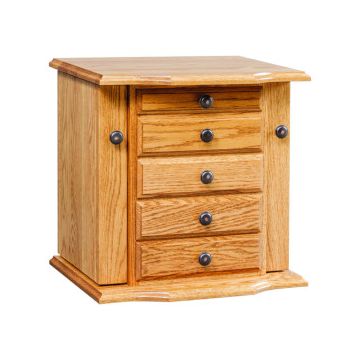 Queen Anne Dresser Top Jewelry Cabinet