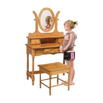 Dressing Vanity W/ Hinge Top Bench