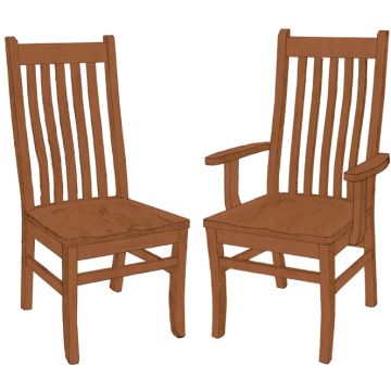 66 Mission 5 - Flat Arm & Side Chair (Desk Chair option available)
