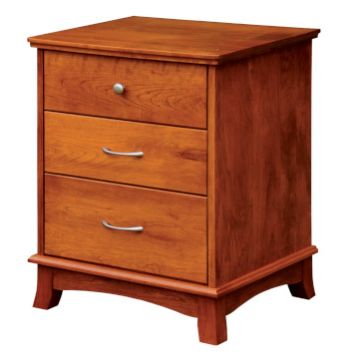 Crescent 3 Drawer Nightstand