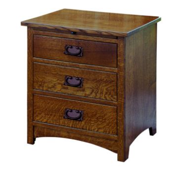 Empire Mission 3 Drawer Nightstand