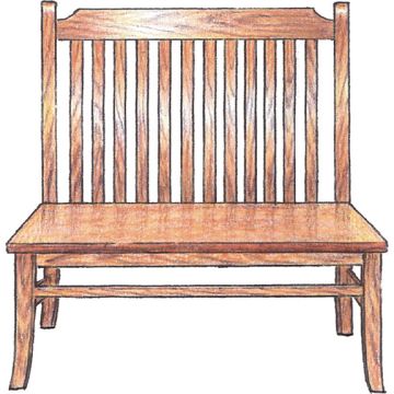 3' 86 Mission 5-Slat Arm & Side Chair