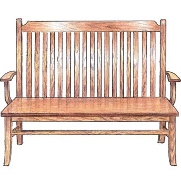 4' 86 Mission 5-Slat Arm & Side Chair