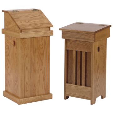 Mission & Hinge Top Trash Bin