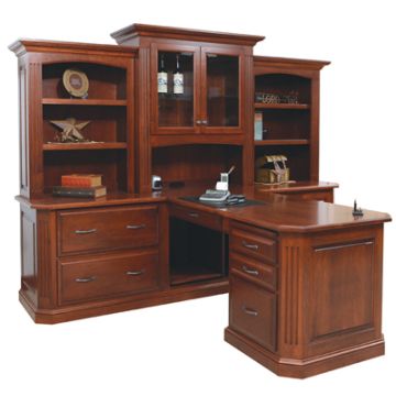 Buckingham Partner Desk & Three Piece Hutch