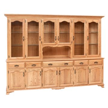 Classic Design 6-Door China Hutch