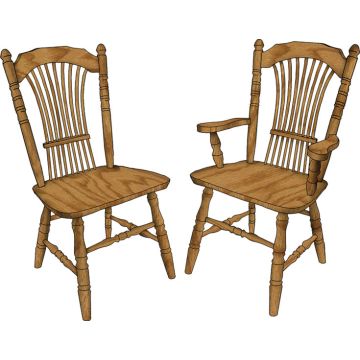 Classic Wheatland Arm & Side Chair (Desk Chair option available)