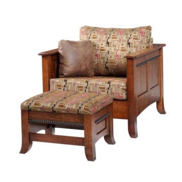 Cranberry Chair & Ottoman