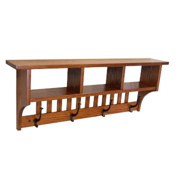 Cubbie Shelf with Hooks