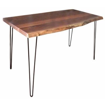 Rustic Dining Table w/Steel Hair Pin Leg