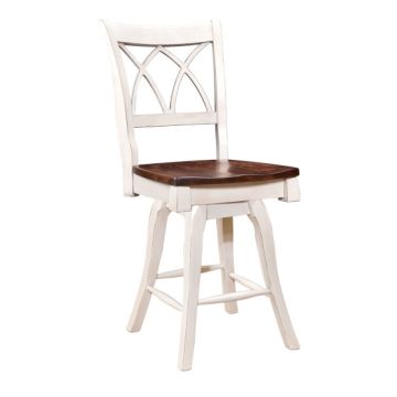 Double X Back 24" Swivel Bar Stool