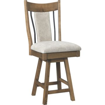 Eagle 24" Swivel Bar Chair With Iron & Fabric