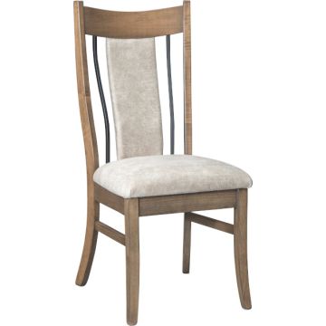 Eagle Side Chair With Iron & Fabric
