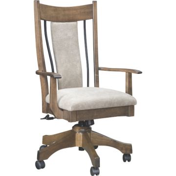 Eagle Desk Chair With Iron & Fabric