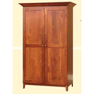 English Shaker Armoire with Hidden Drawers