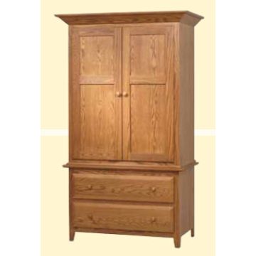 English Shaker 2-Drawer Armoire