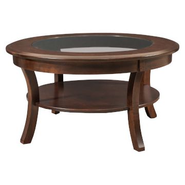 Sierra Round Glass-Top Coffee Table