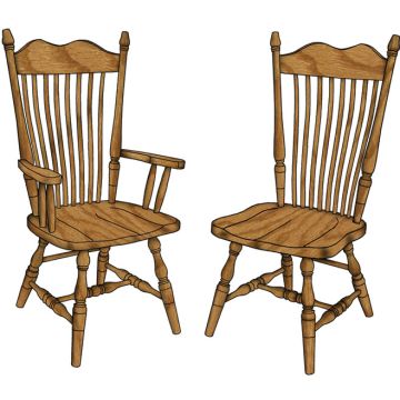 Hoosier Arm & Side Chair (Desk Chair option available)