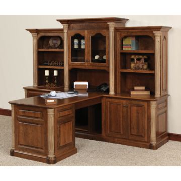 Jefferson Partner Desk & 3-Piece Hutch