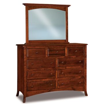 Carlisle 9 Drawer Mule Dresser & Mirror