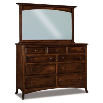 Carlisle 9 Drawer Mule Dresser & Mirror