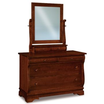Chippewa Sleigh 4 Drawer Dresser & Mirror