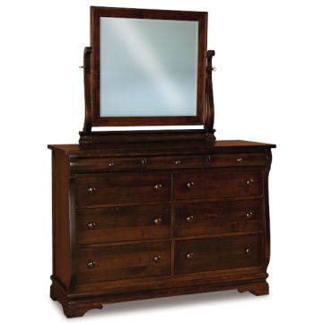 Chippewa Sleigh 9 Drawer Dresser & Mirror