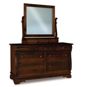 Chippewa Sleigh 7 Drawer Dresser & Mirror