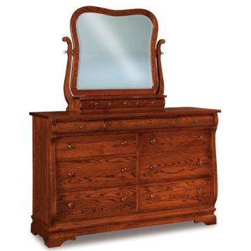 Chippewa Sleigh 9 Drawer Dresser & Mirror