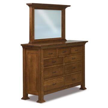 Empire 9 Drawer Dresser & Mirror